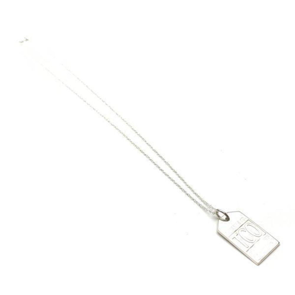Tiffany TCO Tag Charm Necklace Silver